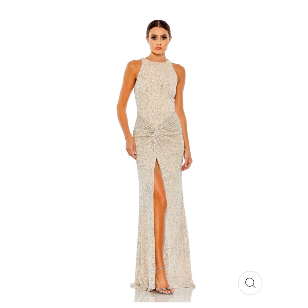 New Tantalizing Halter Neckline Mermaid Dress With Slit from Mac Duggal -